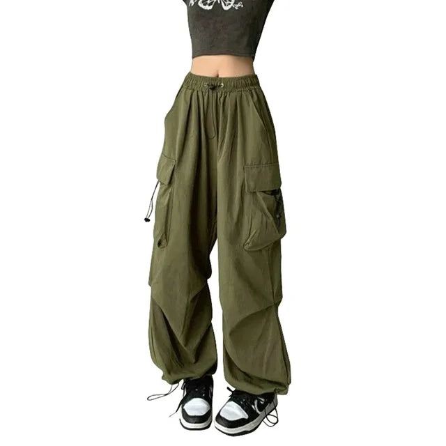 MARJOLEIN - Dames Y2K Zomer Dunne Baggy Cargo Broeken