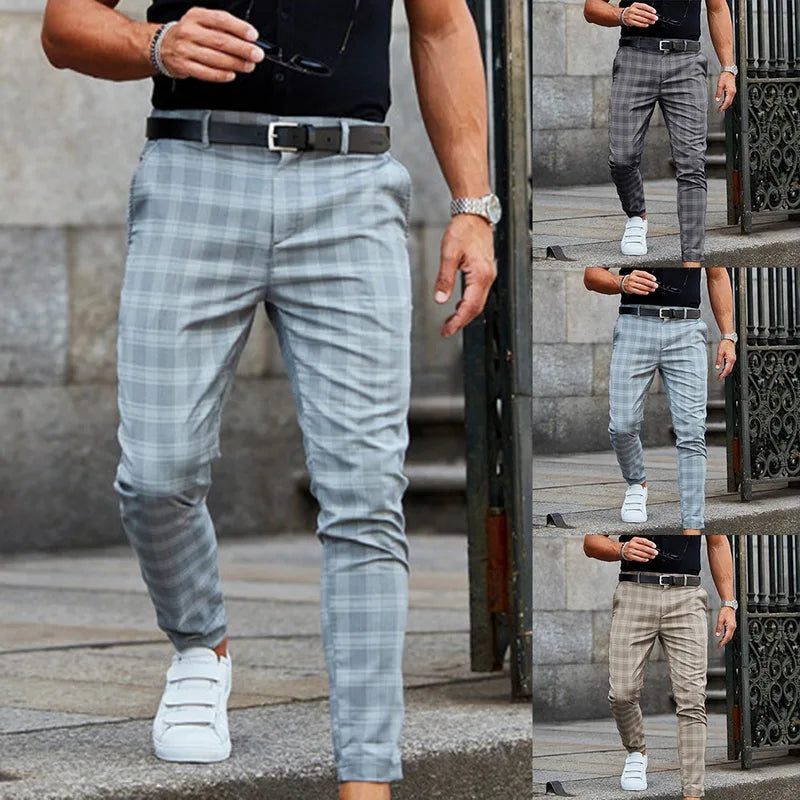 FRANK - Geruite Skinny Chino's voor Heren