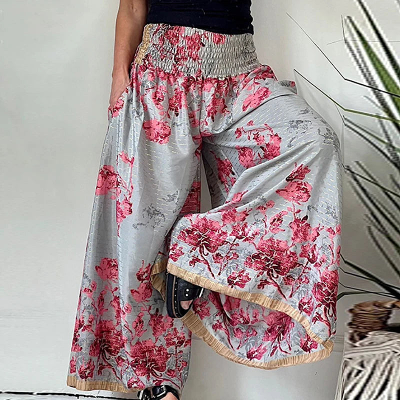 EVA - Luchtige wijde vintage broek in Ibiza stijl