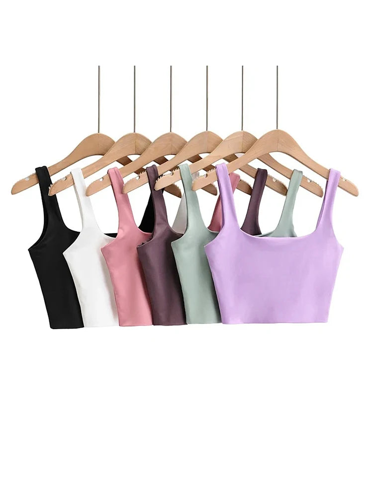 Irene - Dames Mouwloos Tanktop met vierkante kraag