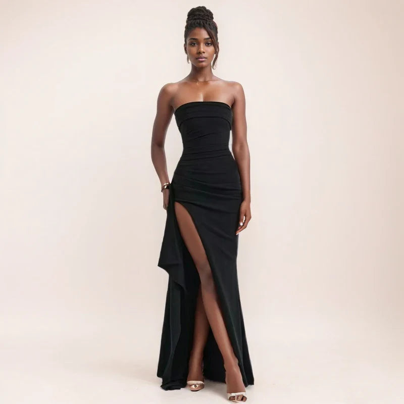 ELINOR - Elegante Strapless Feestjurk