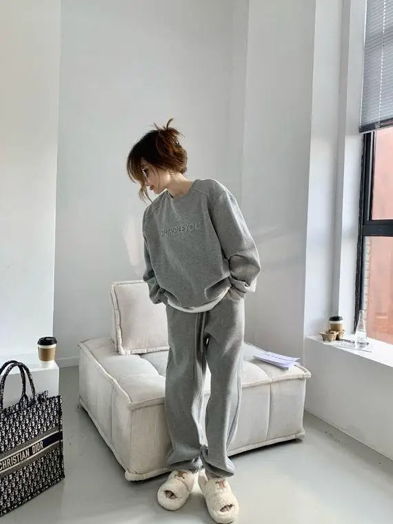 Nerida - Chique Plus Size Paars Damestrainingspak