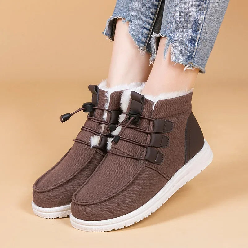 Etta - Geïsoleerde Middenbuidelschoenen met Elastische Band voor Vrouwen