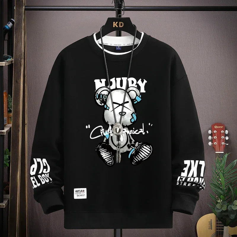 Lucian - Herfst Heren Sweatshirt met coole berenprint
