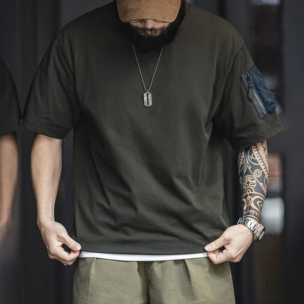 Quirin - Heren Retro MA1 Pocket T-shirt