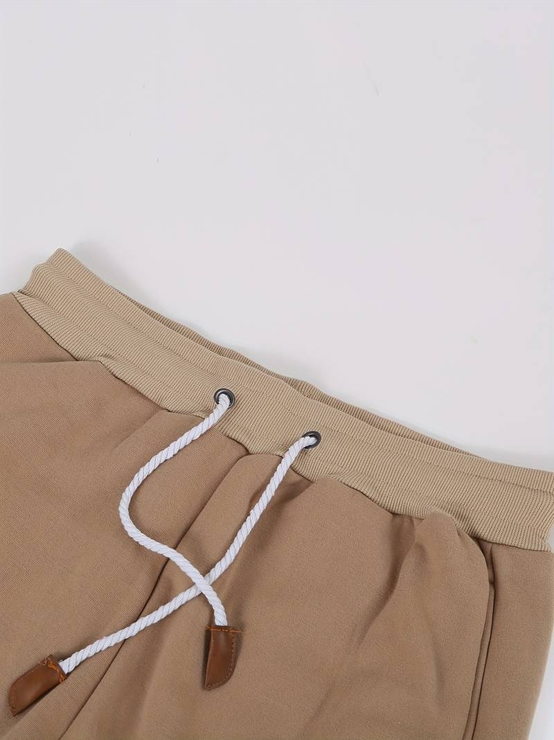 STEFAN -  Relaxte, nonchalante broek met vetersluiting