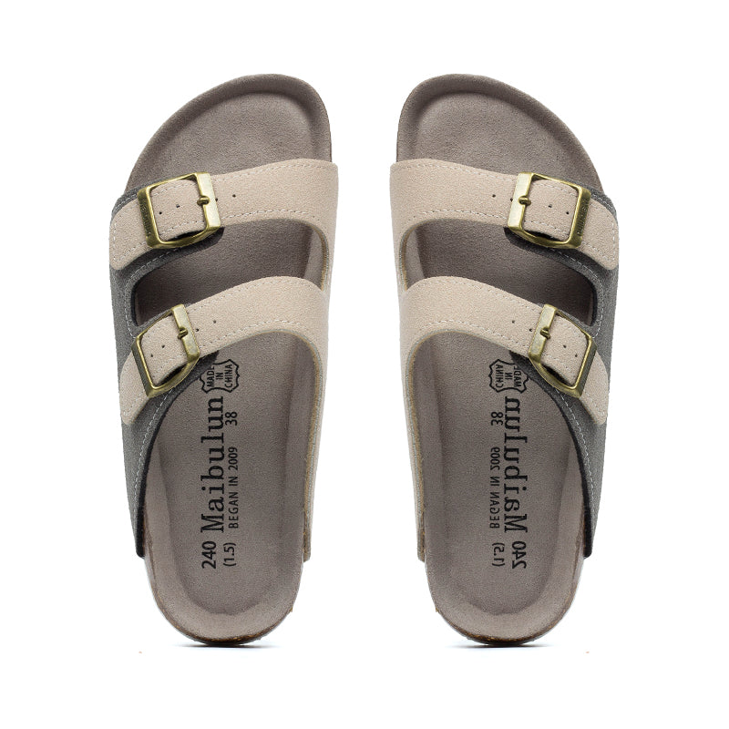 WALT - Heren Kurk Dubbele Gespslippers