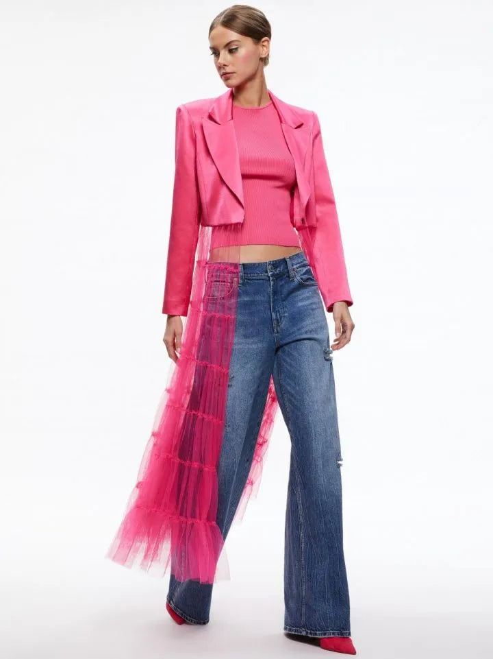 PAULINE - Dames Candy Lange Tule Blazer