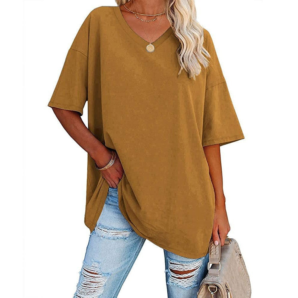 LUCIA - Casual Los V-Hals T-Shirt