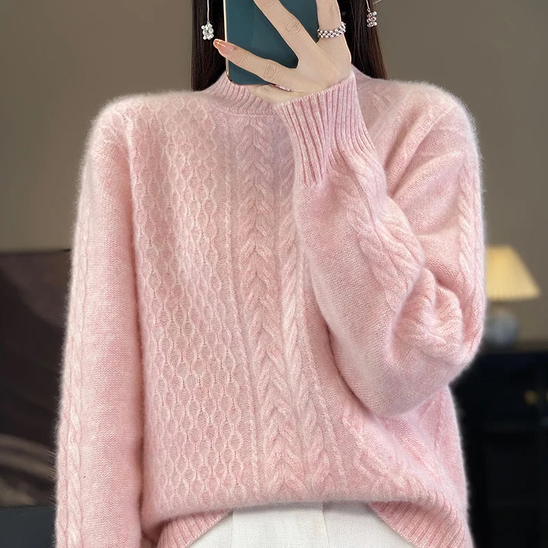 Griselda - Luxe 100% Zuiver Kasjmier Halve Coltrui voor Vrouwen
