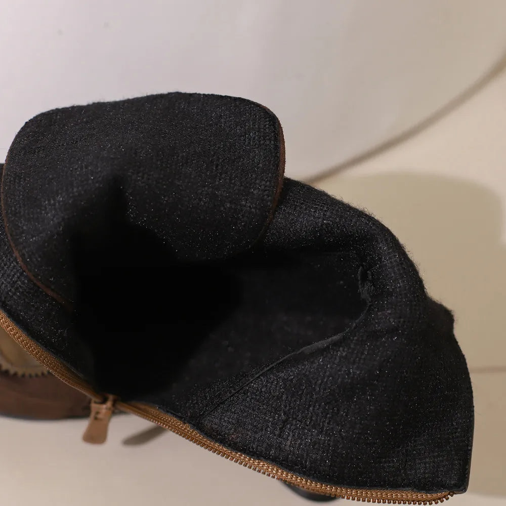 Kaira - 2024 Herfst Nieuwe Hoge Hak Steampunk Enkellaarsjes voor Vrouwen
