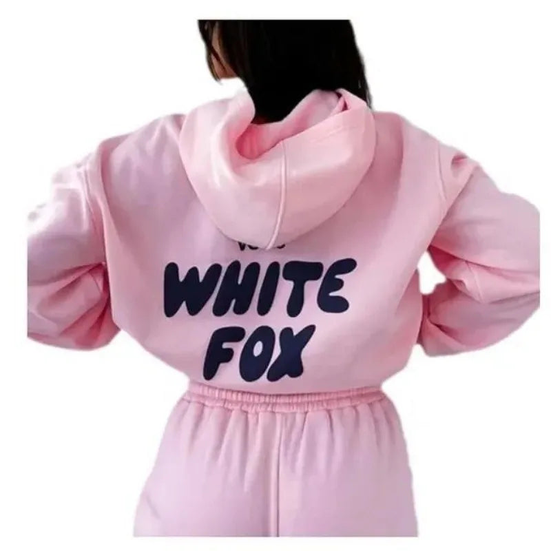 Mitsuye - Stijlvol Gedrukt Wollen Letter Tweedelig Sportief Outfit met Grof Geruite Broek