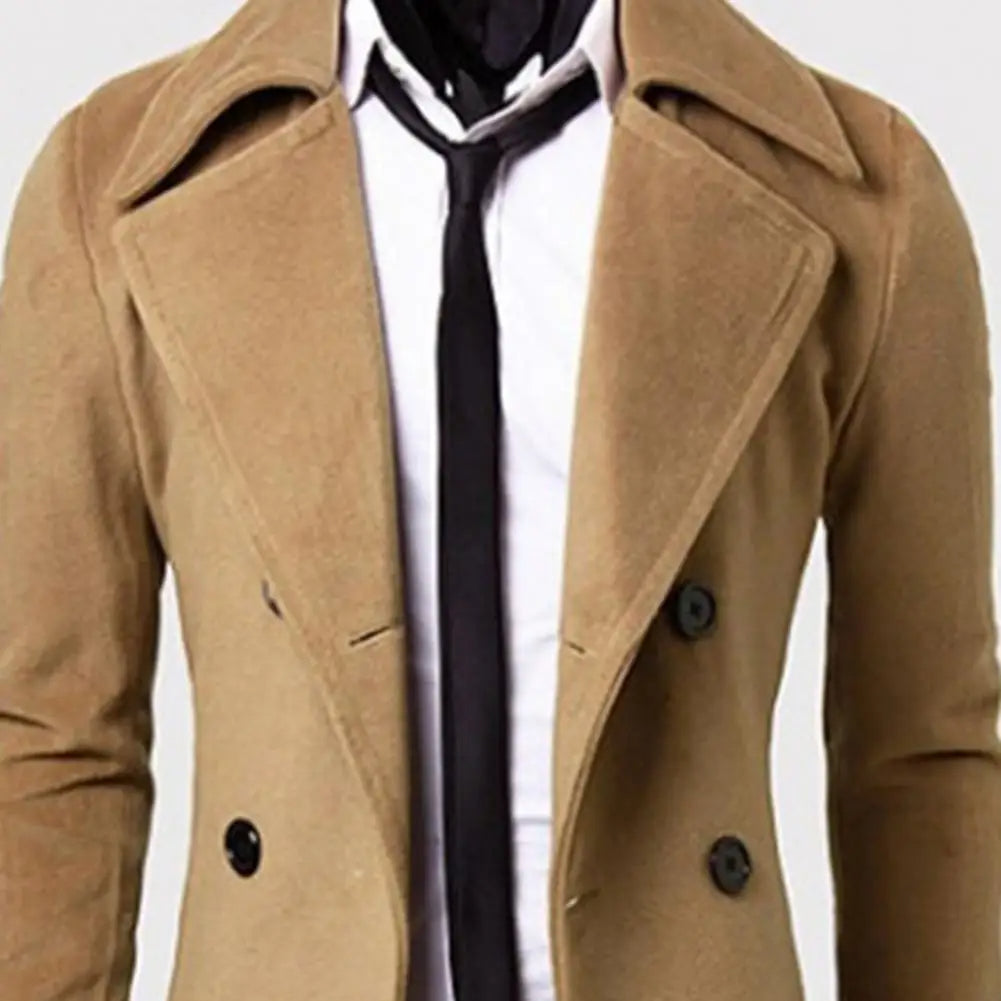 Orson - Trenchcoat met rij knopen voor heren