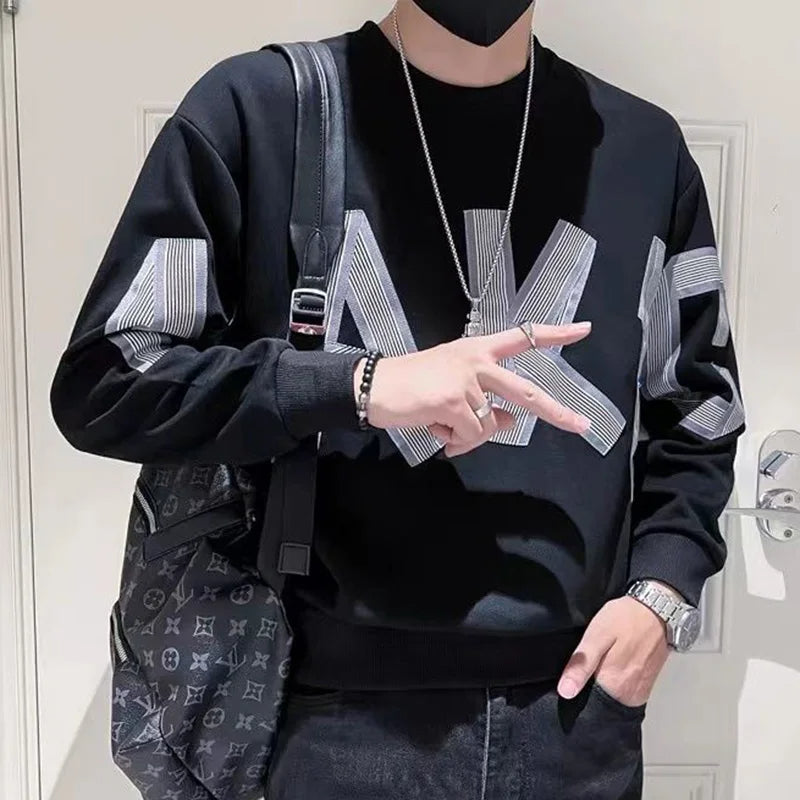 Farren - Trendy O-hals Gedrukt Casual Sweatshirt Voor Mannen