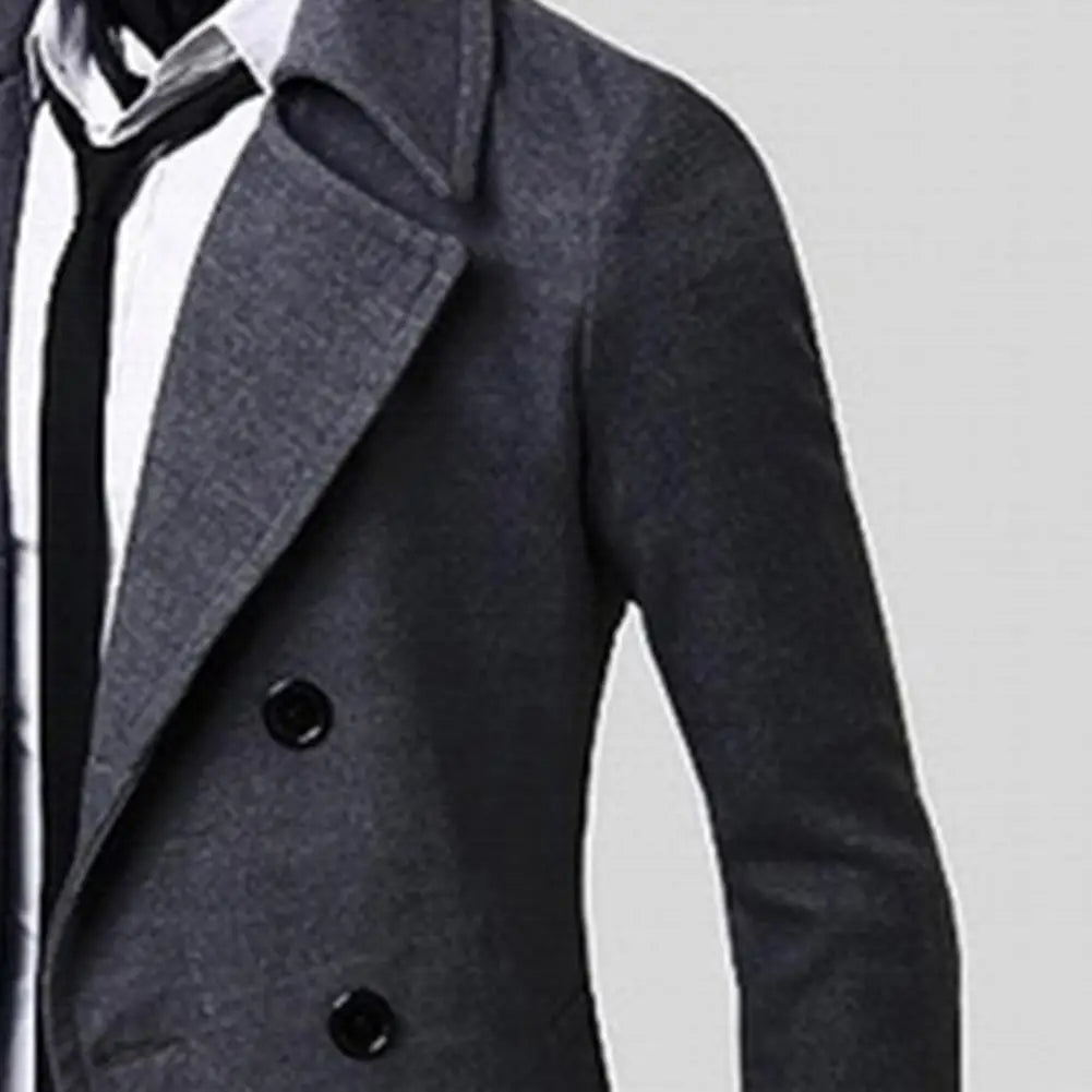 Orson - Trenchcoat met rij knopen voor heren