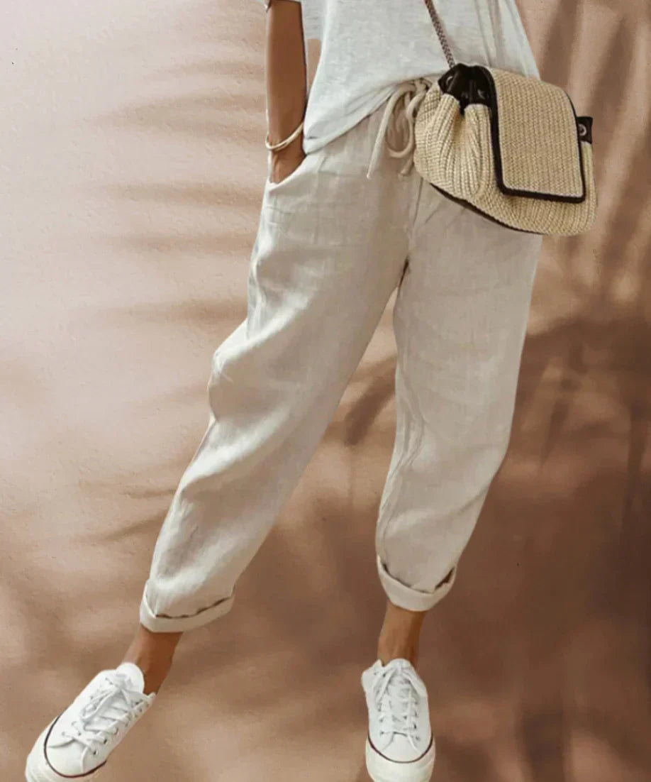 LIESA - Casual en stijlvolle linnen broek