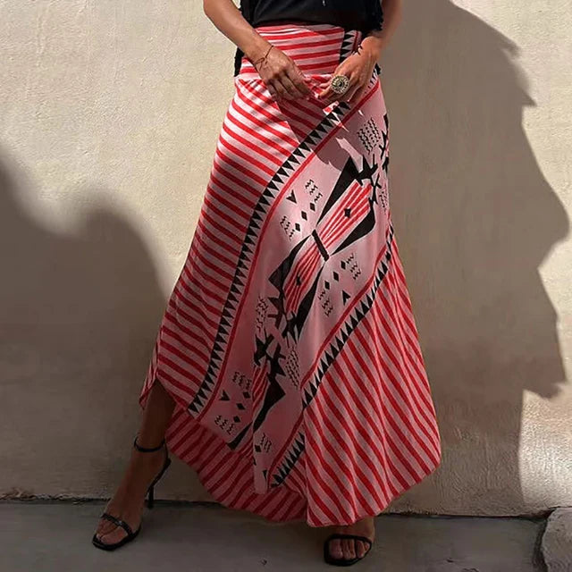 NERISSA - Retro Patchwork Boho Maxi Rok