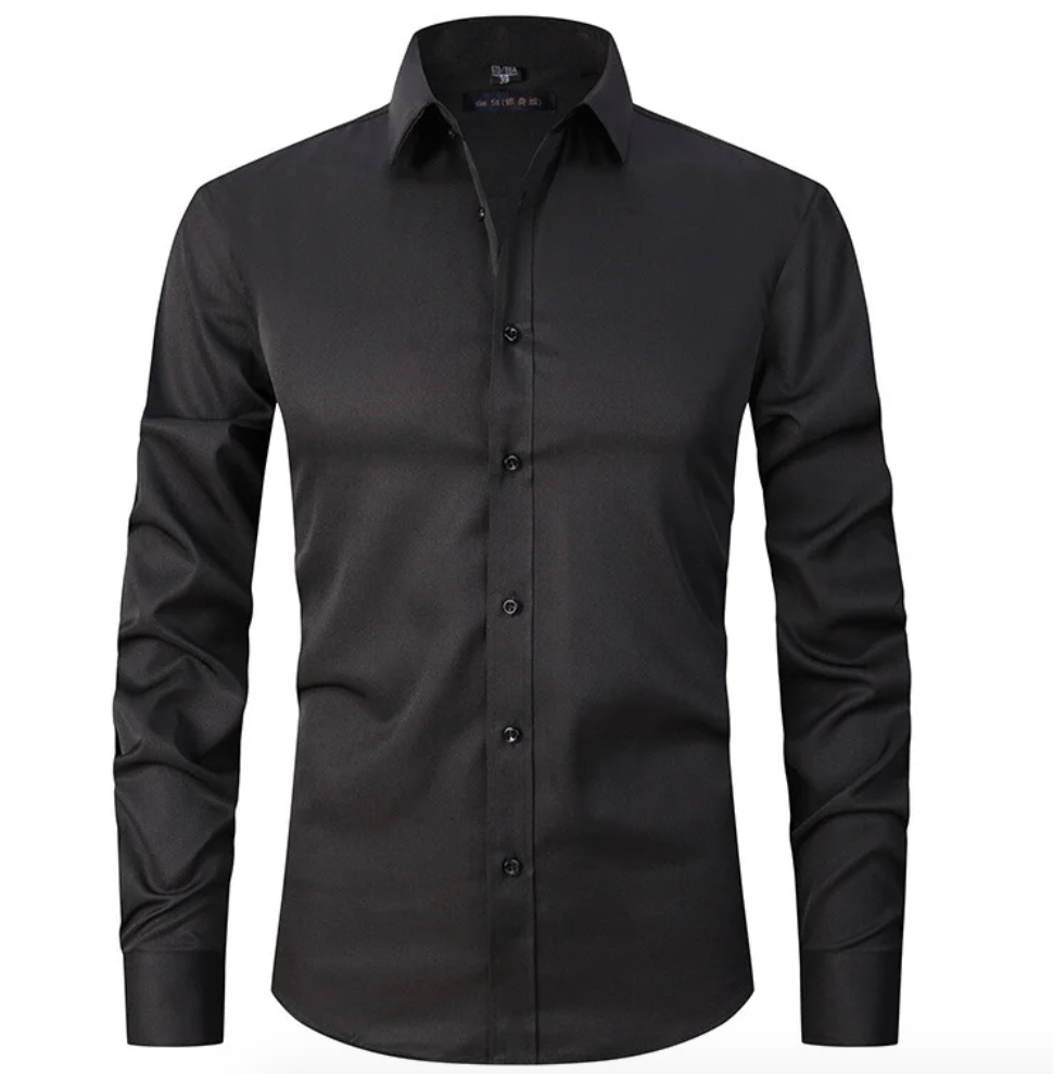 PAUL - Elegant overhemd met knoopsluiting en stretch