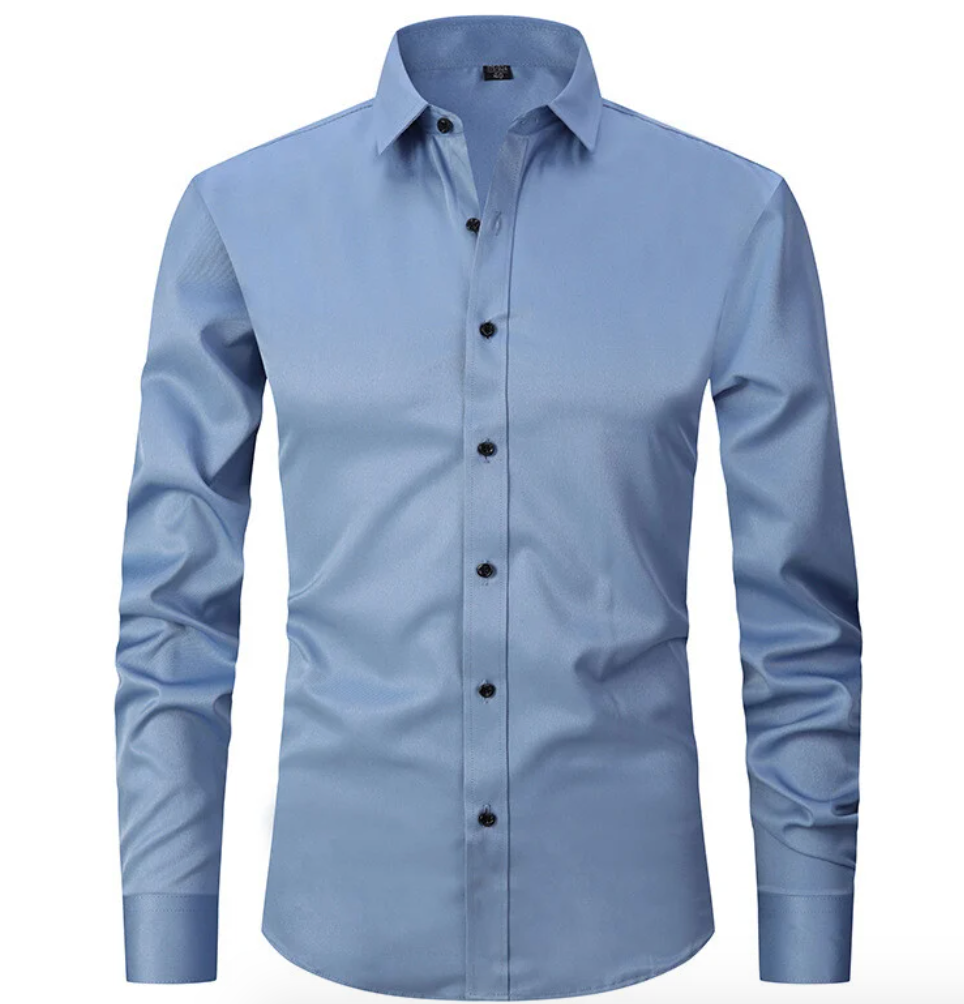 PAUL - Elegant overhemd met knoopsluiting en stretch
