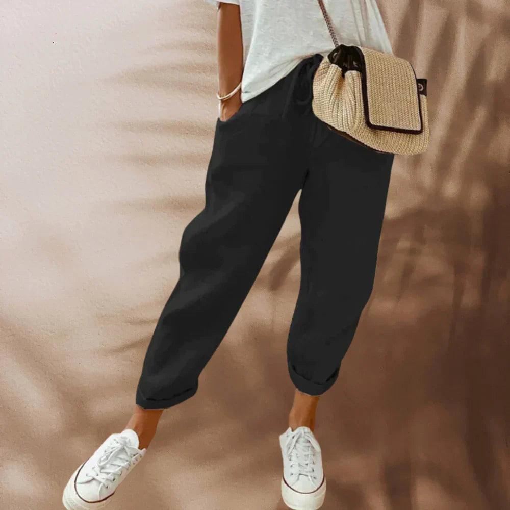 LIESA - Casual en stijlvolle linnen broek