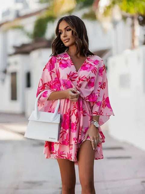 AGNES - Casual jurk met bloemenprint