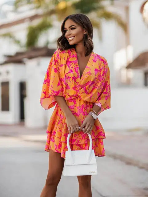 AGNES - Casual jurk met bloemenprint