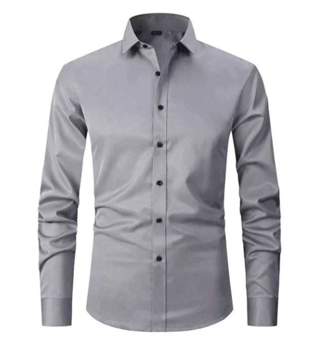 PAUL - Elegant overhemd met knoopsluiting en stretch
