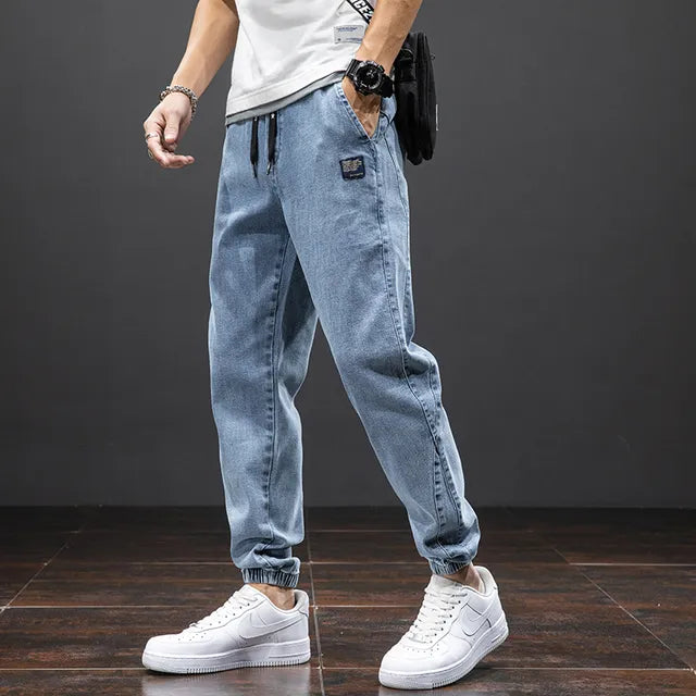 ITALO - Heren Blauwe Cargo Jeans