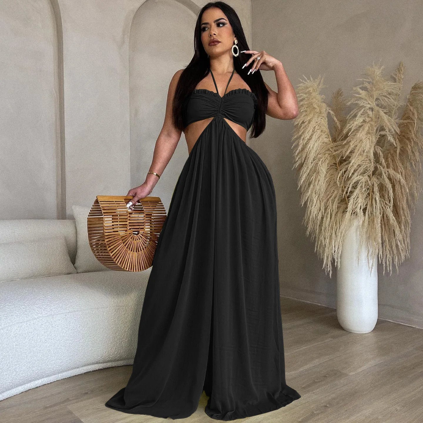 LILY - Elegante Halter Jumpsuit met Blote Rug