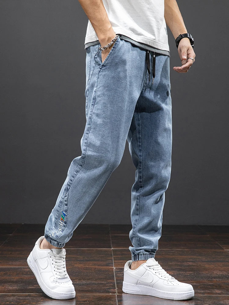 ITALO - Heren Blauwe Cargo Jeans