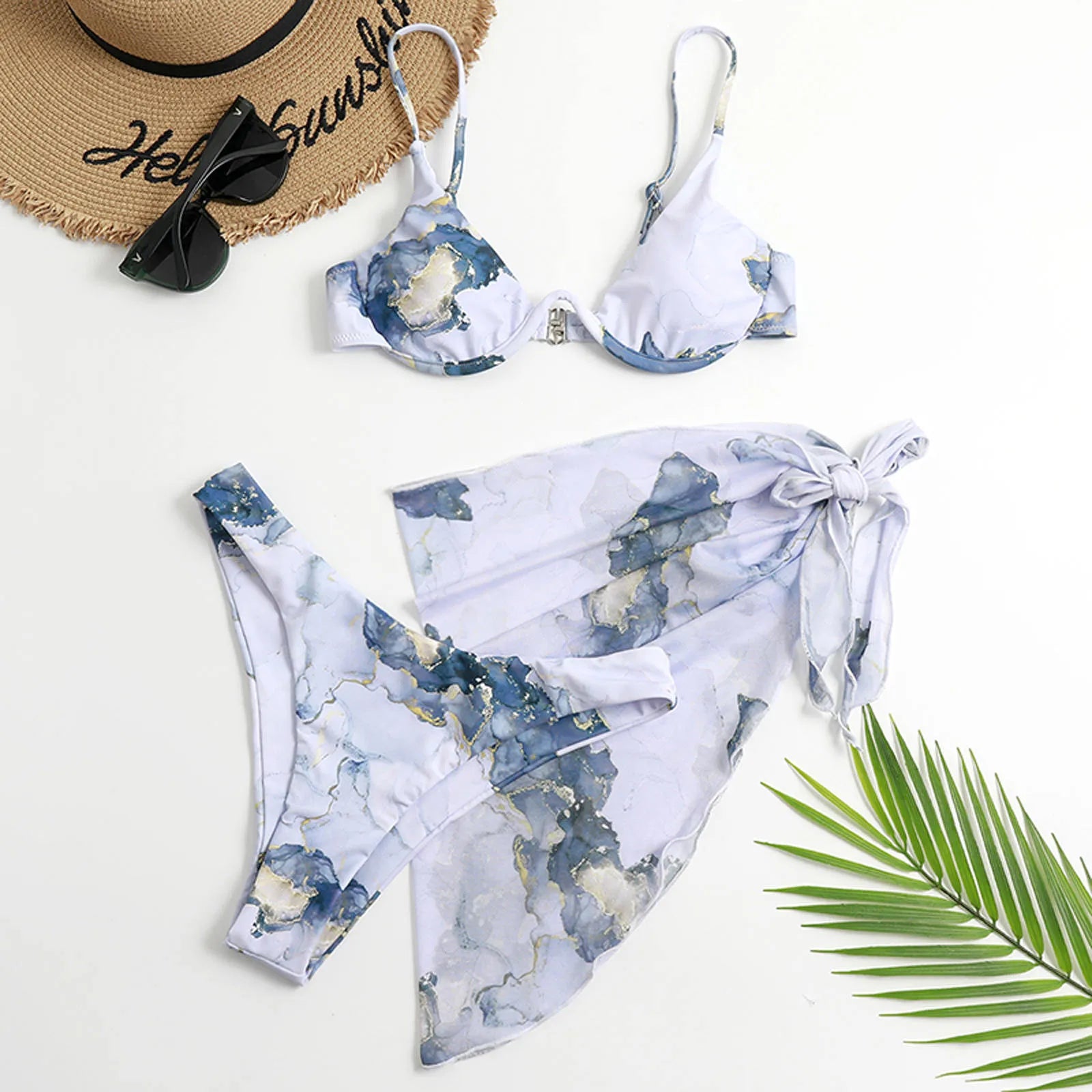 MARIE - Bloemenpatroon Bikini-Set