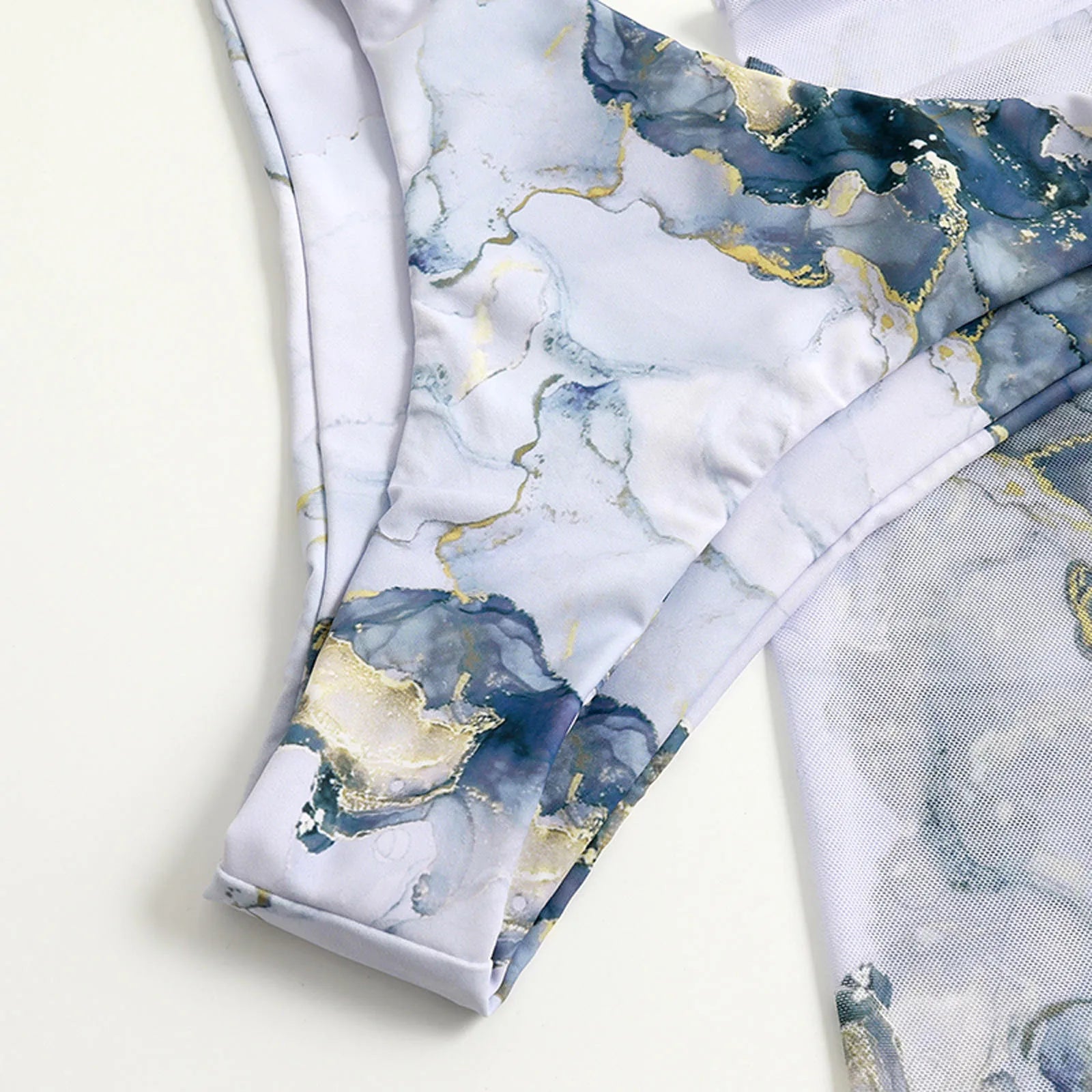 KARIEN - Bohemian Tie-Dye Printed Chiffon Bikini Set voor Vrouwen