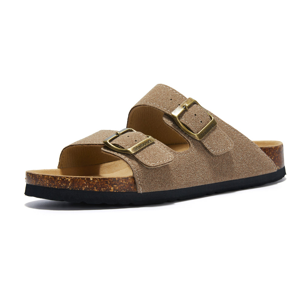 Heren Comfort Sandalen | Verstelbare Gespen | Kurk Zool Slip-On Slippers | Casual Zomer Schoenen
