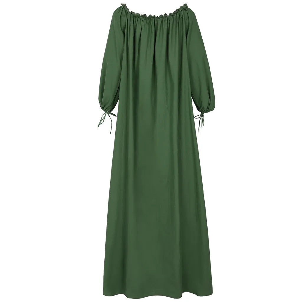 NINA - Vintage off shoulder jurk in bohemian stijl