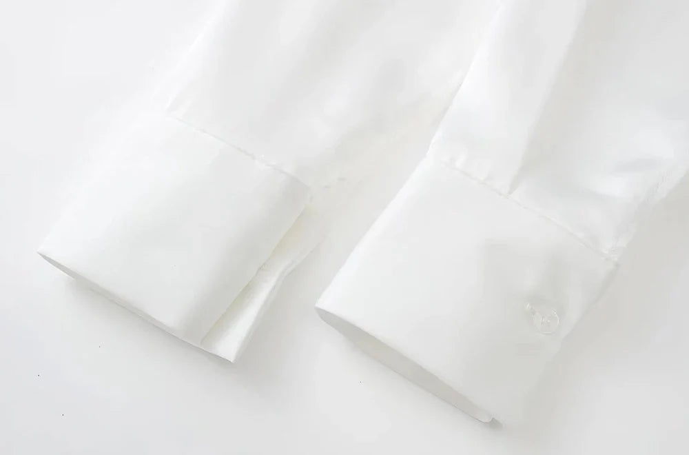 Elisabeth - Dames Vintage V-hals Lange Mouw Satijnen Minijurk