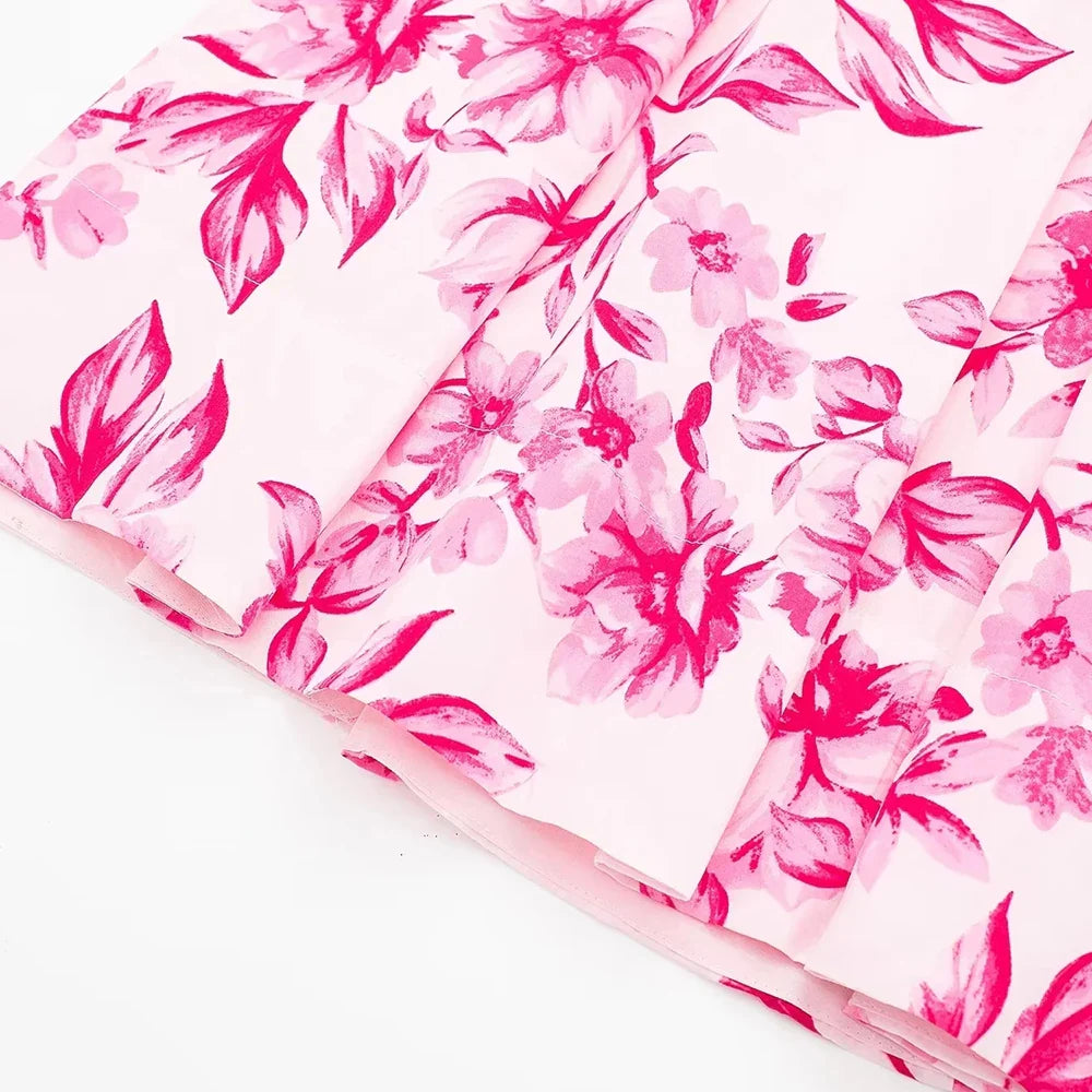JOCOSA - Roze Bloemen Midi-rok