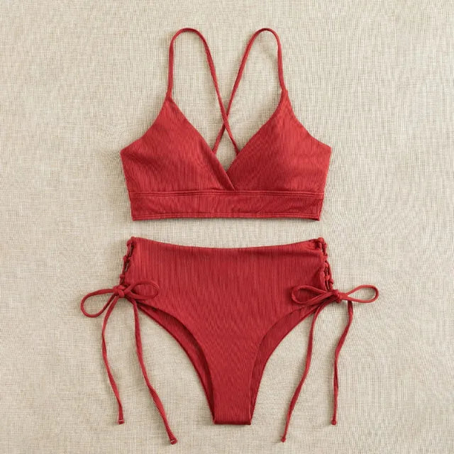 VIOLETTE - Stijlvol V-Hals Bikini-Set