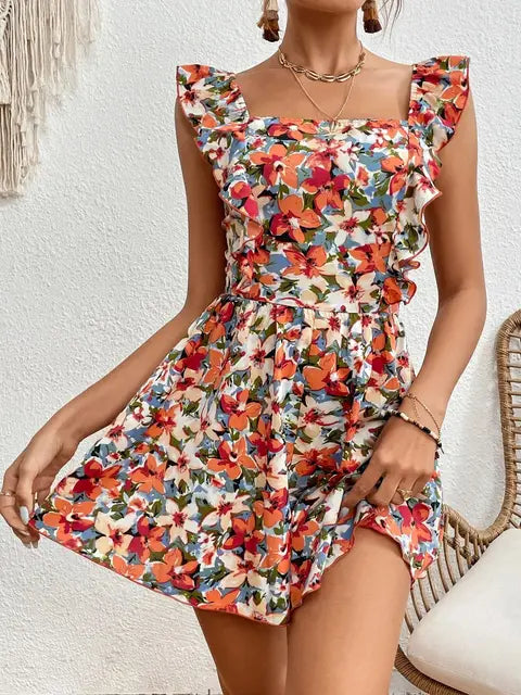KARIN - Luchtige Bloemenprint Jumpsuit
