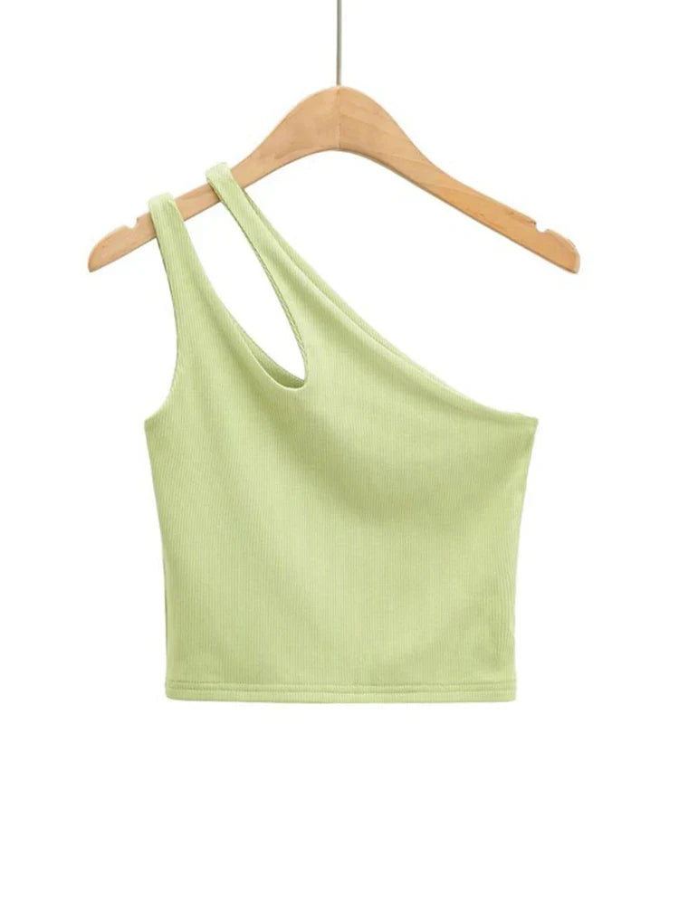 ESTHER - Stijlvol One-Shoulder Crop Top