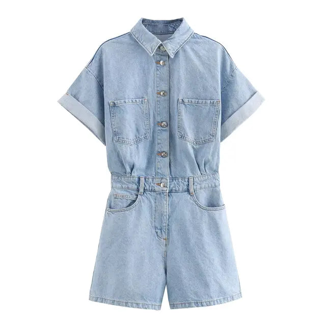 ADELE - Casual Dames Denim Jumpsuit