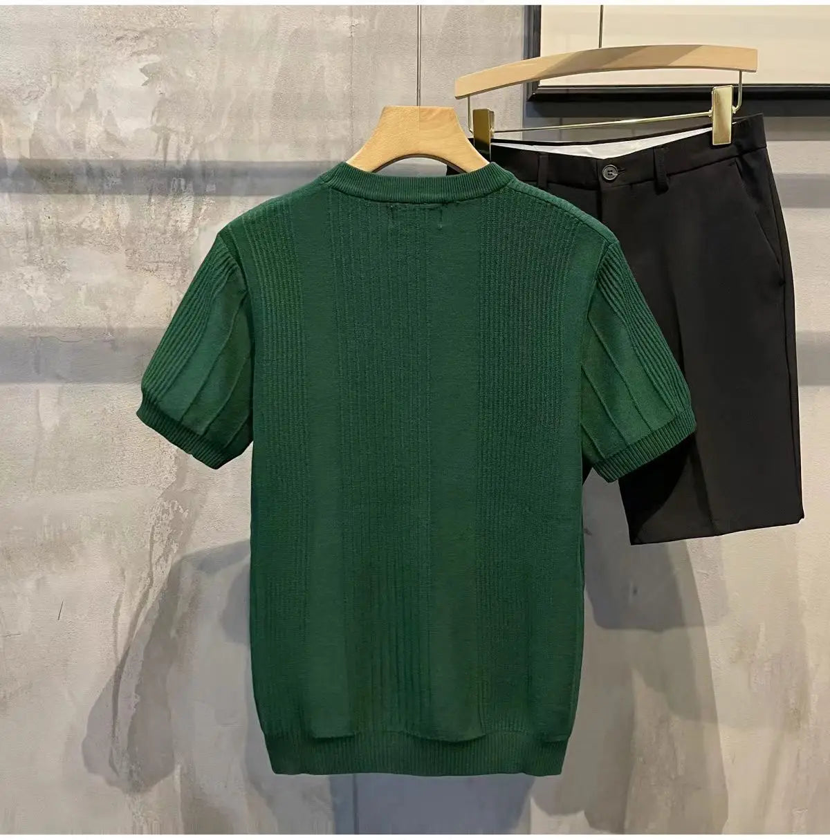 QUICO - Heren Casual Gebreid T-Shirt