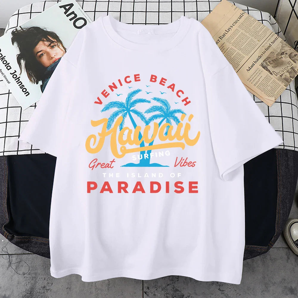 Unisex Casual T-shirt | Hawaii Print | Comfortabele Zomer Top | Streetwear Stijl