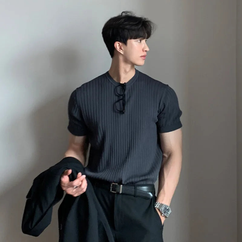 PASCAL - Luxe Gebreid T-shirt voor Mannen