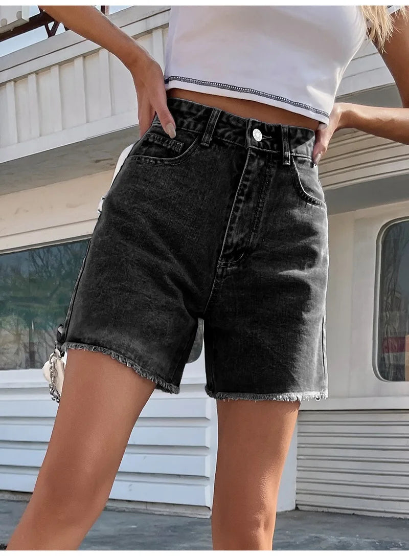 GERRIE - Dames Hoge Taille Zomer Denim Shorts