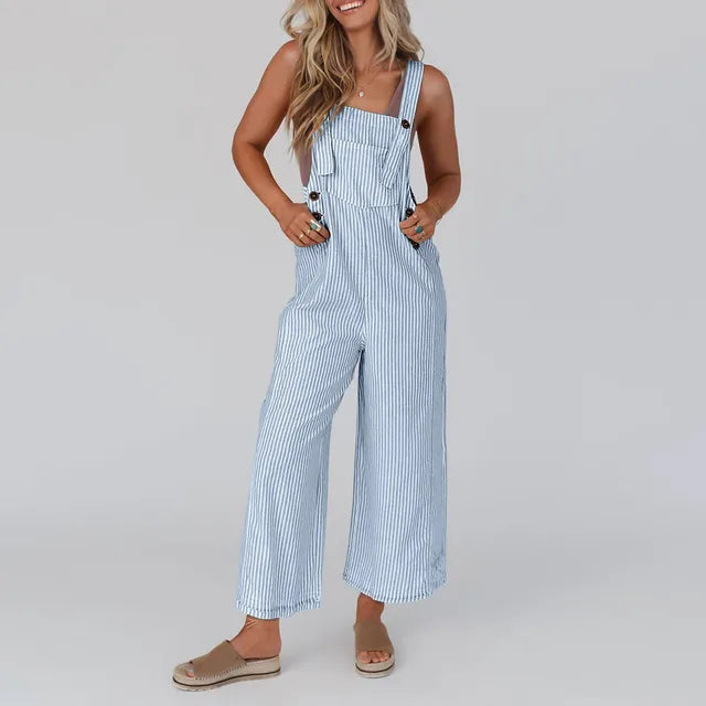 SARAH - Gestreepte Losse Jumpsuit