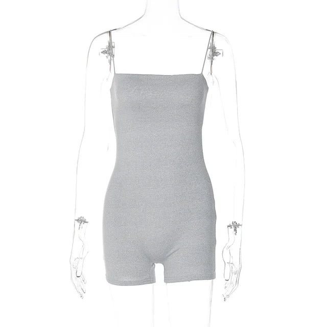 DELIA - Modieuze Open Rug Strakke Playsuit