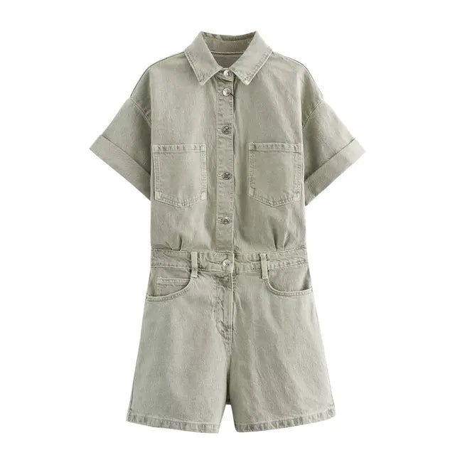 ADELE - Casual Dames Denim Jumpsuit