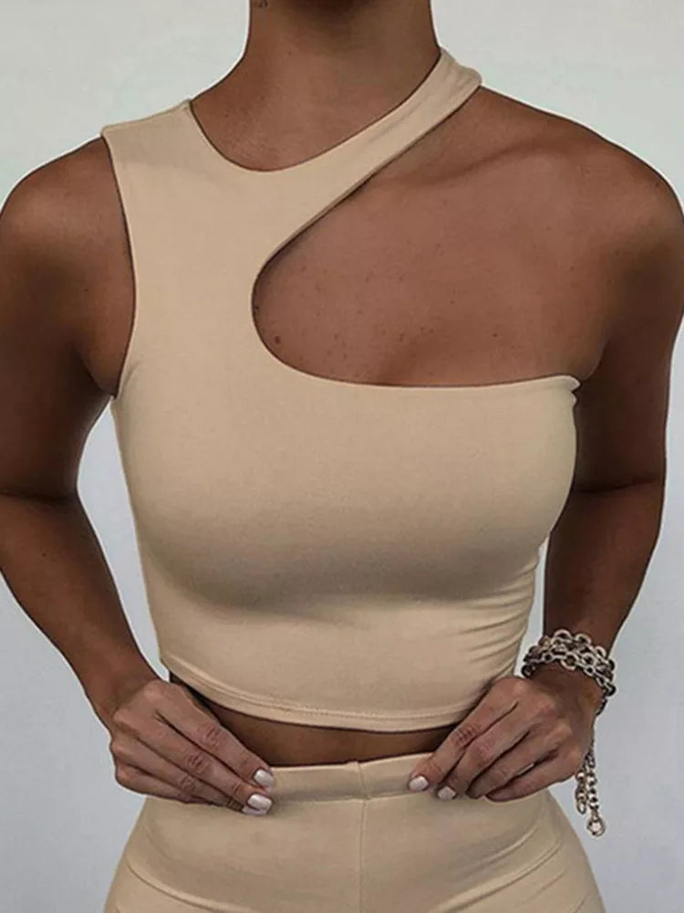 HAILEY - Uitgesneden Schouderloos Crop Top