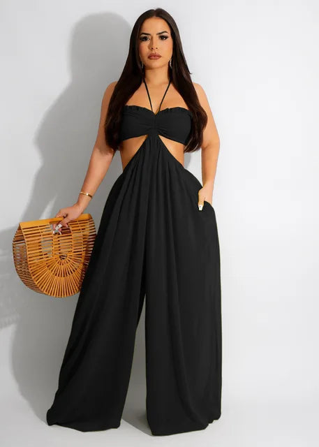 LILY - Elegante Halter Jumpsuit met Blote Rug