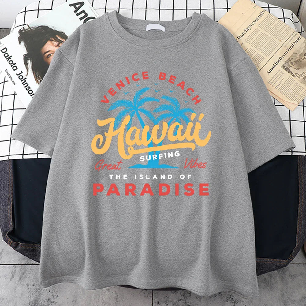 Unisex Casual T-shirt | Hawaii Print | Comfortabele Zomer Top | Streetwear Stijl